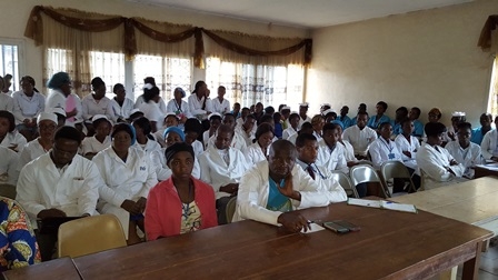 Neurologist and Epilepsy specialists at the Regional Hospital Bamenda drills health personnel on this year’s theme for World Brain Day “Migraine, the painful truth”